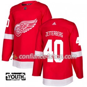 Adidas Maillot de Hockey Detroit Red Wings Henrik Zetterberg 40 2017-2018 Rouge Authentic - Enfant